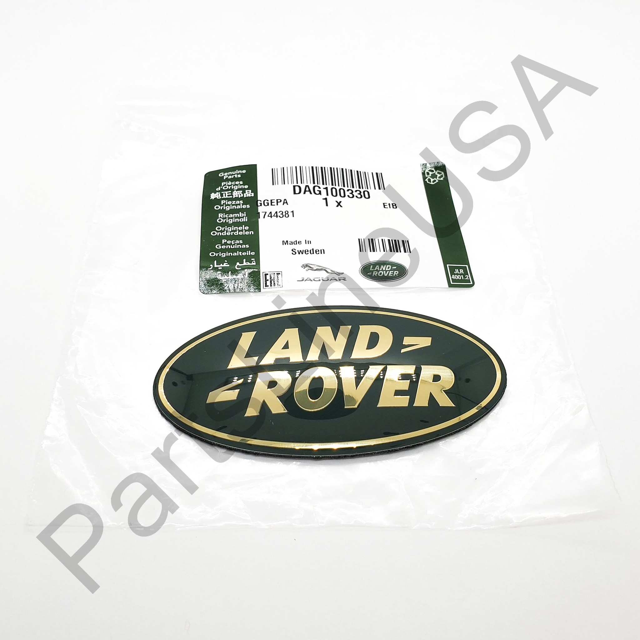 Picture of Genuine Land Rover Range Rover Green And Gold Front Grill Emblm Badge DAG100330 